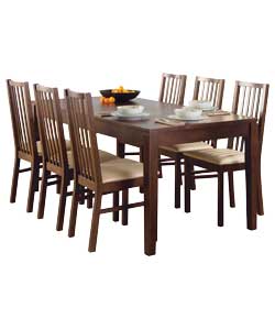 Wenge Dining Table and 6 Chairs