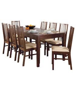 Wenge Dining Table and 8 Chairs