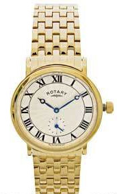 rotary - Mens Gold Plated Bracelet Watch -