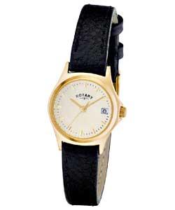 Ladies Gold Plated Strap Watch