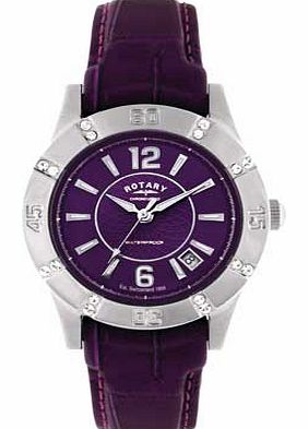 Rotary Ladies Purple Diver Strap Watch