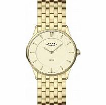 Rotary Ladies Ultra Slim Champagne Gold Watch