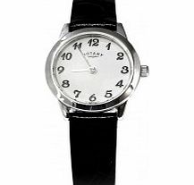 Rotary Ladies White Black Watch