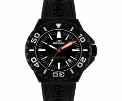 Rotary Mens Aquaspeed Black Rubber Watch