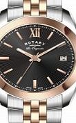 Rotary Mens Lausanne Two Tone Steel Bracelet Watch
