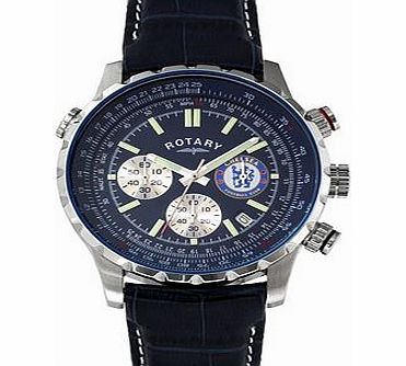 Rotary Watches Ltd Chelsea Rotary Pilot Leather Strap Watch - Blue