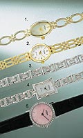 Rotary Womens 9ct. White Round Dial Bracelet Watch
