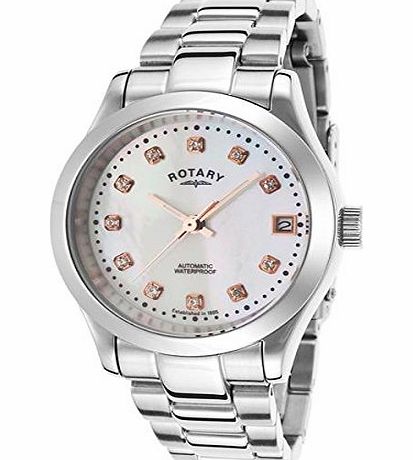 Womens Quartz Watch with White Dial Analogue Display and Silver Stainless Steel Bracelet LB02650/41