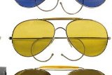 ROTHCO USA MILITARY ISSUE STYLE AVIATOR SUNGLASSES YELLOW DRIVING LENS..SO HI VIS NOT SUNSHADE