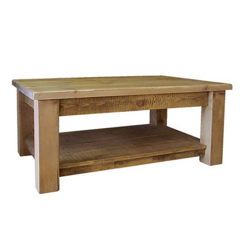 Rough Sawn Coffee Table with Shelf 917.018