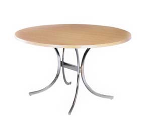 Round concave leg table