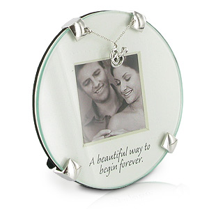 Round Engagement Clip Photo Frame