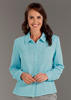 Eastex Fan Embroidered Blouse