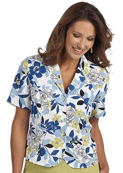 Rowlands Eastex Hibiscus Print Blouse