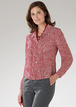 Rowlands Eastex Long Sleeve Print Blouse