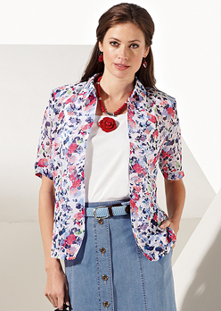 Rowlands Floral Crushed Print Blouse