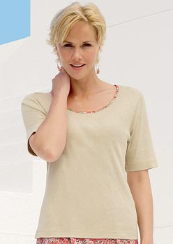 Rowlands Liberty Trimmed Scoop Neck T-Shirt