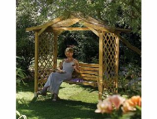 Rowlinson Dartmouth Garden Swinging Seat - Brown