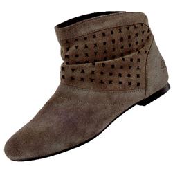 Abby Suede Ankle Boots - Grey