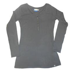 Roxy Black Sky Stripe LS T-Shirt - Dark Heth Grey