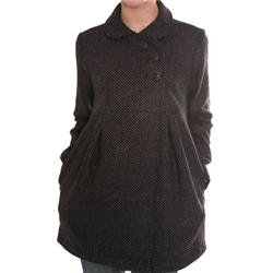 roxy Carrie Metallic Coat - True Black