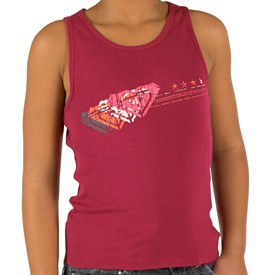 Roxy Girls Muscle Tank T-Shirt Magenta