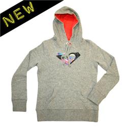 roxy Heart Hoody - Heather Grey