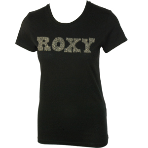 Roxy Ladies Ladies Roxy Just For Today T-Shirt. True Black