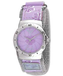 Roxy Ladies Pink and Grey Quick Release Strap Watch