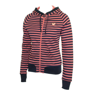 Ladies Roxy Slide Away B Hoody. Coral Pink