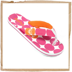Roxy Polka Flip Flop Pink