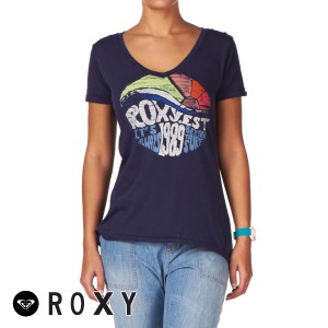 Roxy T-Shirts - Roxy Baji Cali T-Shirt - Indigo