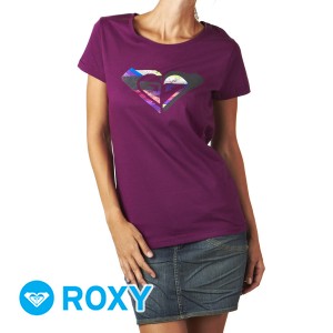Roxy T-Shirts - Roxy Heart T-Shirt - Gloxinia