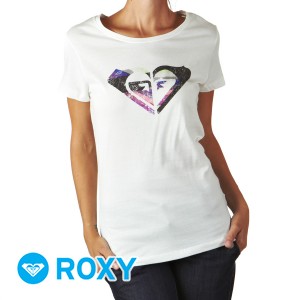 Roxy T-Shirts - Roxy Heart T-Shirt - Milk