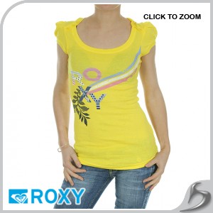 T-Shirts - Roxy On The Box T-Shirt - Yellow