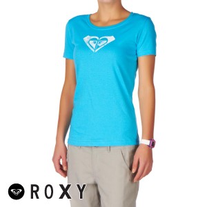Roxy T-Shirts - Roxy Scrapped T-Shirt - Neon Blue