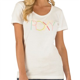 Roxy Womens Duke Screen Flash MSP T-Shirt White