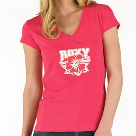 Roxy Womens Point Break V-Neck T-Shirt Passion