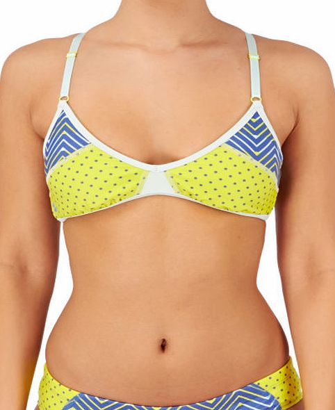 Roxy Womens Roxy Rally Bikini Top - Chambray Chevron