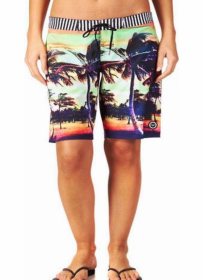 Roxy Womens Roxy Sunset Stripe Board Shorts - True