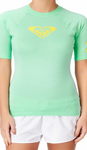 Roxy Womens Roxy Whole Hearted Short Sleeve Rash