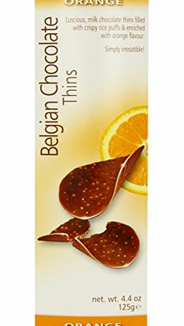 Royal Belgian Orange Flavoured Chocolate Thins 125 g (Pack of 3)