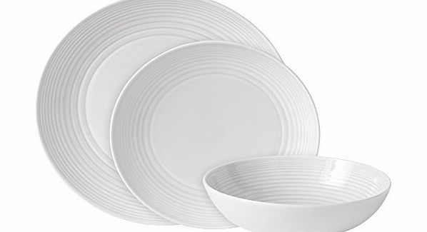 Royal Doulton 12-Piece Tableware Set, Maze White