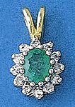 Royal Doulton Emerald and Gold Pendant