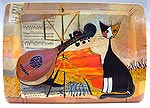 Musical Cat Melamine Tray