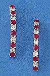 White Gold Earrings with Rubies and Diamonds
