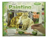 Royal Langnickel - Painting By Numbers KISSING KITTENS and ROSES LARGE PAINTING PAINT BY NUMBERS