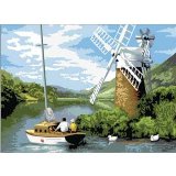 Royal Langnickel - Painting By Numbers Large Painting By Numbers - Windmill on the River
