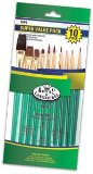 ROYAL LANGNICKEL 10 ARTIST PAINT BRUSH SABLE SET ROUND FLATS SHADERS VP4