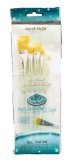 5 BRUSHES AQUALON WISP FLAT ARTIST PAINT BRUSH SET
